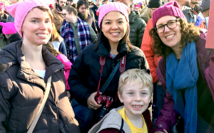 Experiencing the march with neighbors and family, and demonstrating civic engagement to our son, enriched our time at the march.